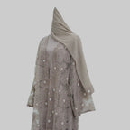 Haya Pearl Bloom Abaya Embellished Set 3 Piece Pre-Order