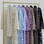 Haya Pearl Bloom Abaya Embellished Set 3 Piece Pre-Order
