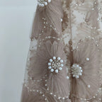 Haya Pearl Bloom Abaya Embellished Set 3 Piece Pre-Order