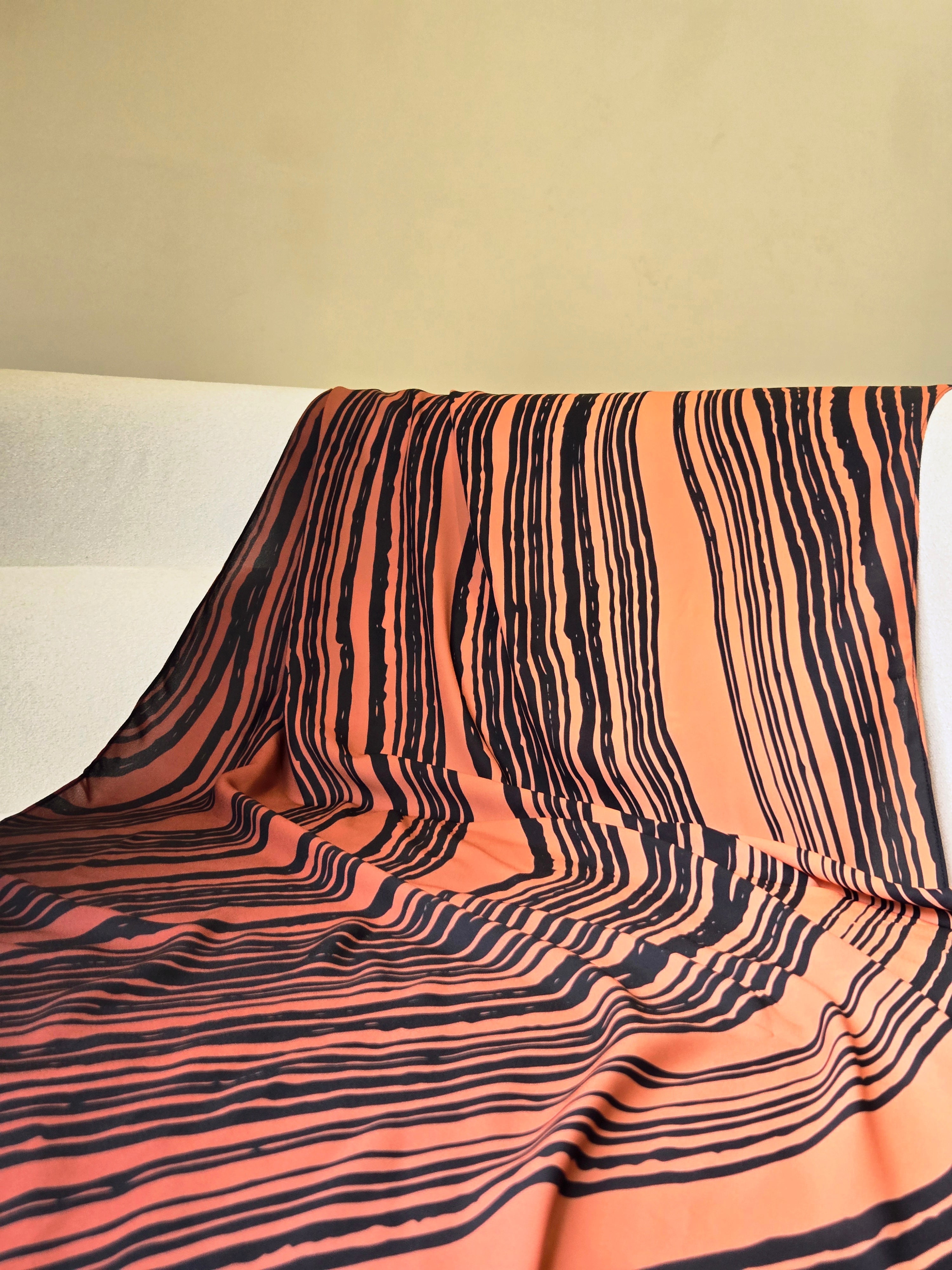 Sun Kissed Clay - Premium Korean Chiffon Printed Scarf