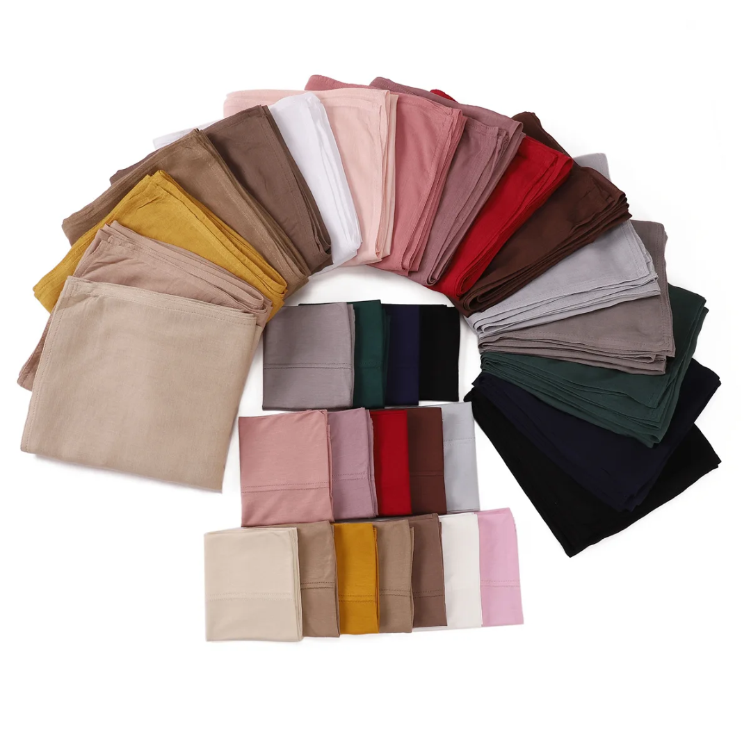 Bamboo Modal Hijab & Cap Set 2 Piece Concepta Haya Original Modal Scarf Double Stitched Breathable Soft