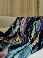 Emerald Galaxy - Premium Korean Chiffon Printed Scarf