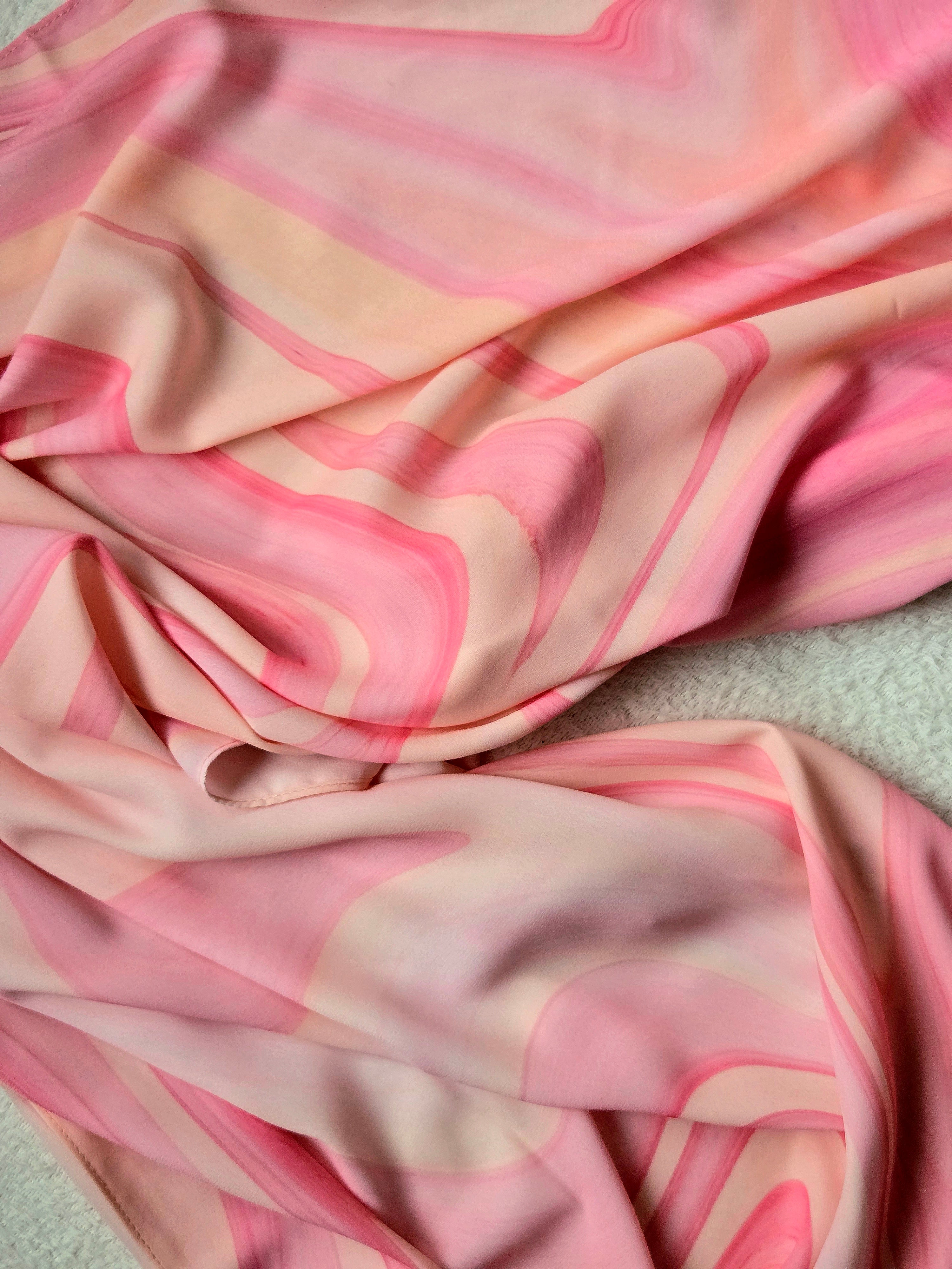 Rose Rainbow - Premium Korean Chiffon Printed Scarf