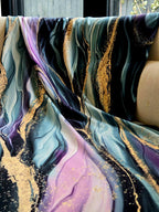 Emerald Galaxy - Premium Korean Chiffon Printed Scarf