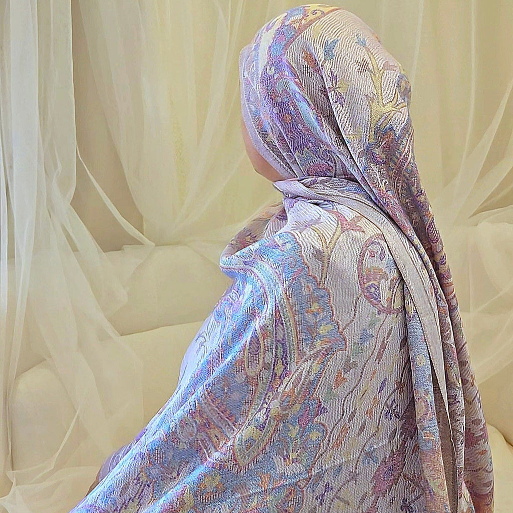 Pashmina Scarf – Cashmere‑Feel, Wind‑Resistant, Woven Paisley Jacquard (70×200cm)