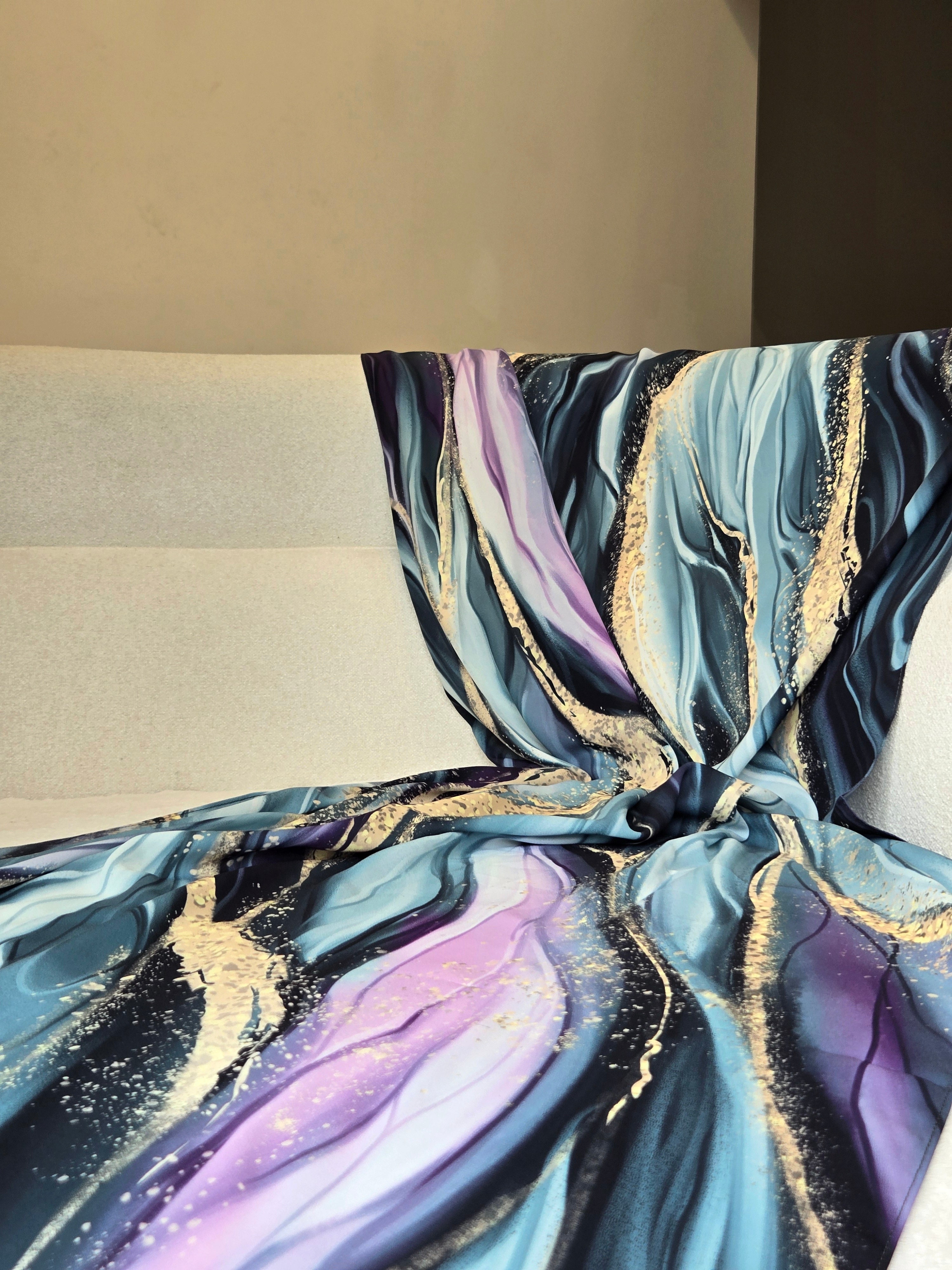 Emerald Galaxy - Premium Korean Chiffon Printed Scarf