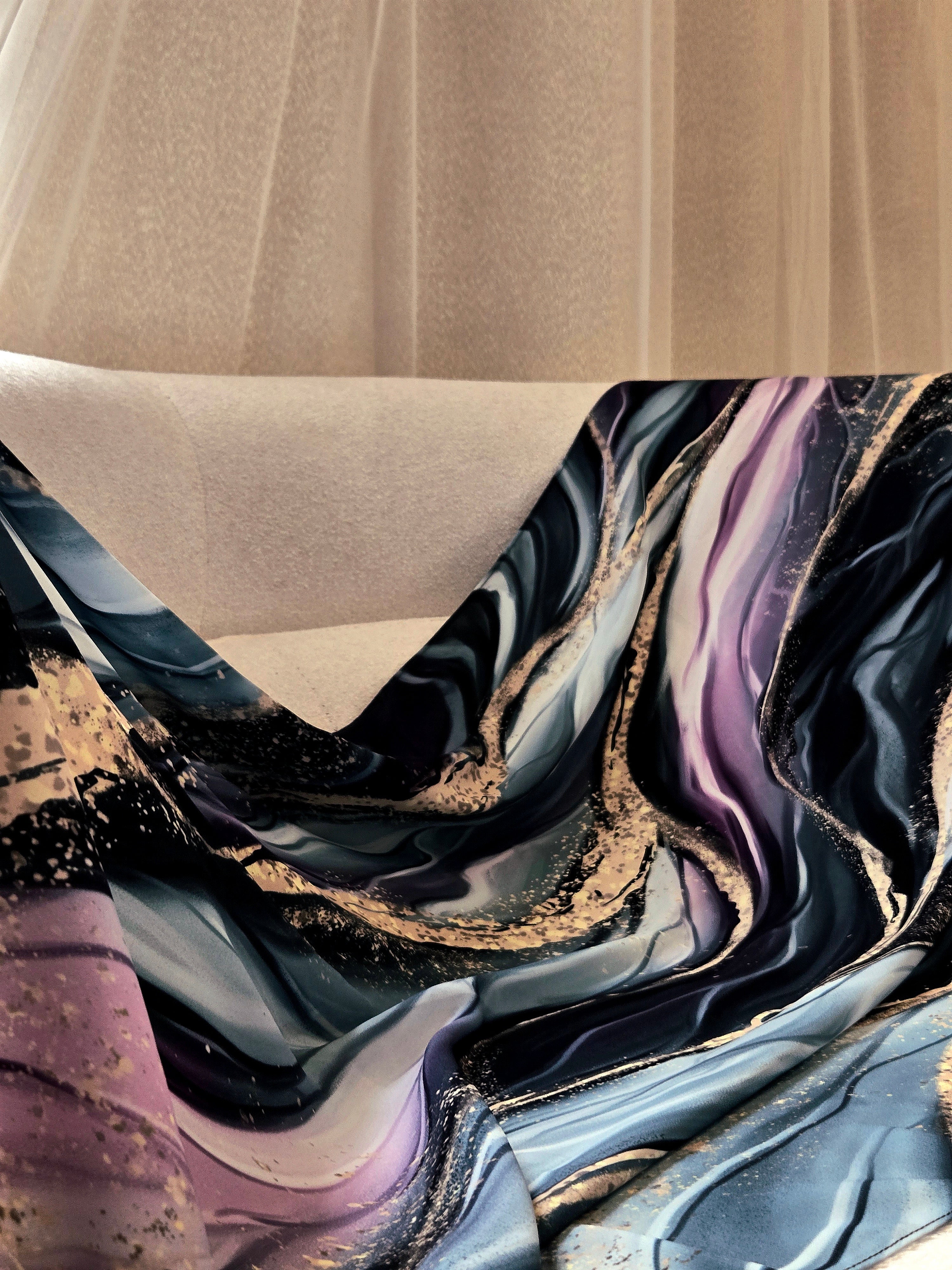Emerald Galaxy - Premium Korean Chiffon Printed Scarf