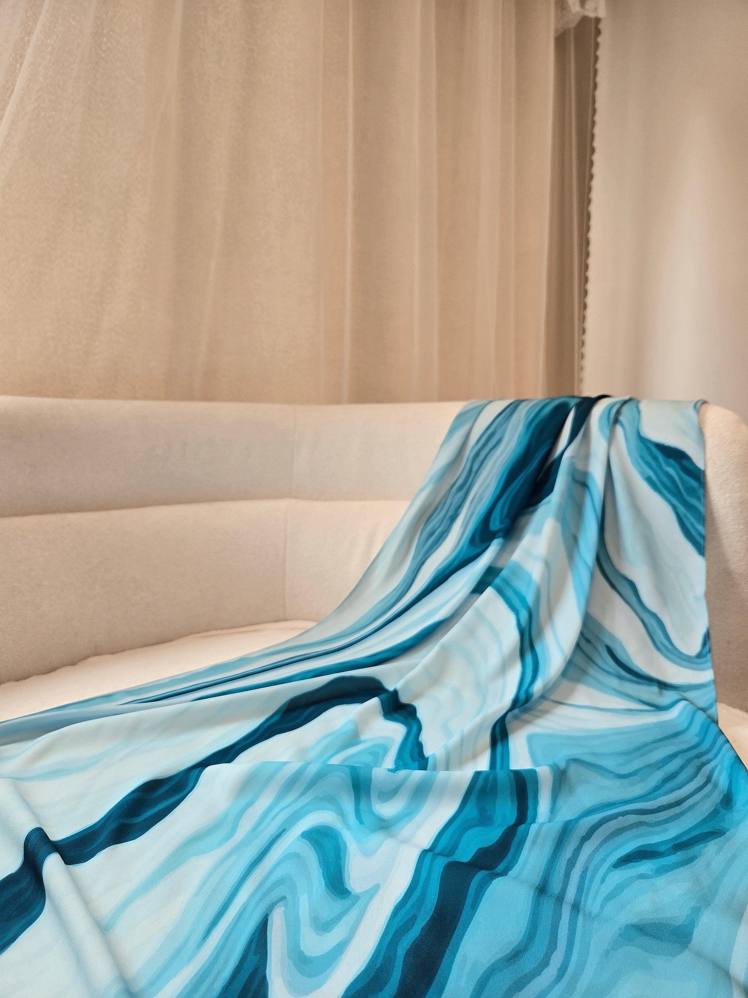 Noor Bloom - Premium Korean Chiffon Printed Scarf
