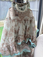 Olivia 2 Piece Blouse and Skirt Set French Ruffles Lightweight & Soft | Ethereal Collection